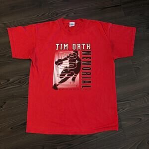 Vintage Red 2011 Tim Orth Foundation Memorial Graphic Tee